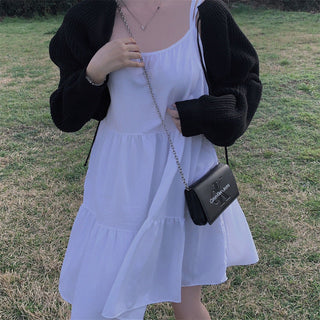 Strap Tied Short Dress