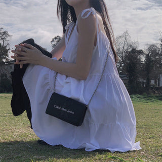 Strap Tied Short Dress