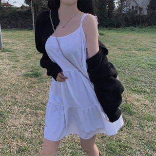 Strap Tied Short Dress