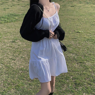 Strap Tied Short Dress