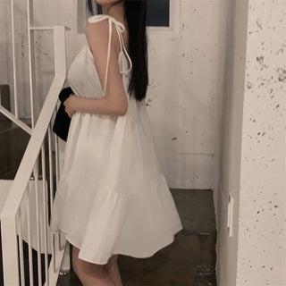 Strap Tied Short Dress