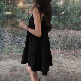 Strap Tied Short Dress