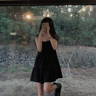 Strap Tied Short Dress