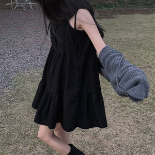 Strap Tied Short Dress