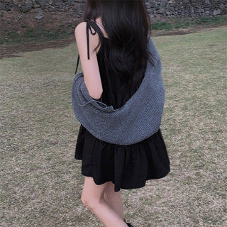 Strap Tied Short Dress