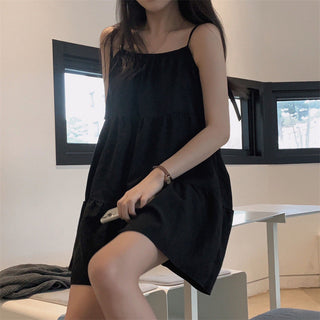 Strap Tied Short Dress