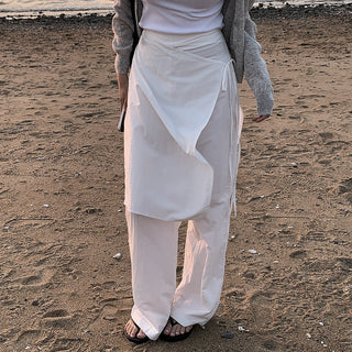 Wrap Apron Wide Leg Pants