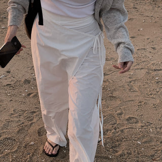 Wrap Apron Wide Leg Pants
