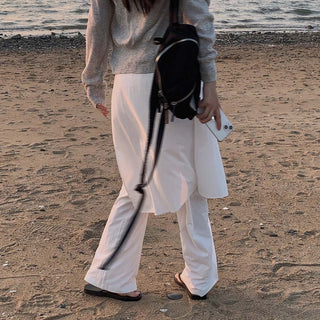 Wrap Apron Wide Leg Pants