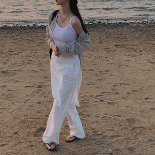 Wrap Apron Wide Leg Pants