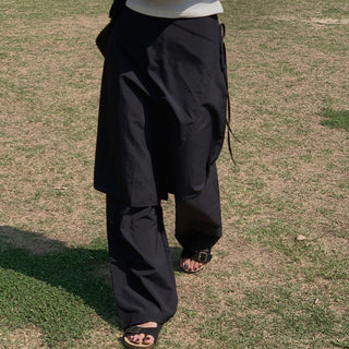Wrap Apron Wide Leg Pants