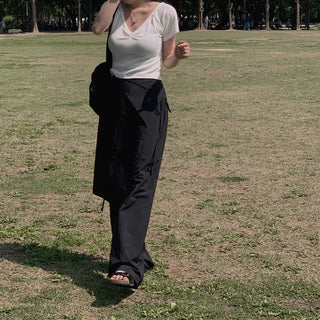 Wrap Apron Wide Leg Pants