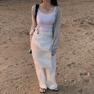 Wrap Apron Wide Leg Pants