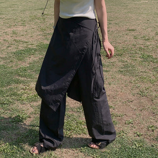 Wrap Apron Wide Leg Pants
