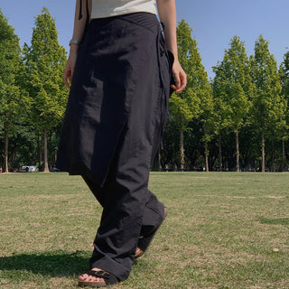 Wrap Apron Wide Leg Pants