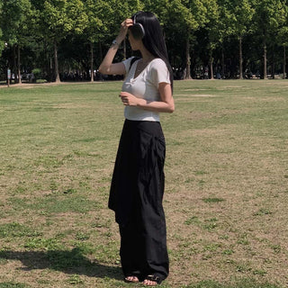 Wrap Apron Wide Leg Pants