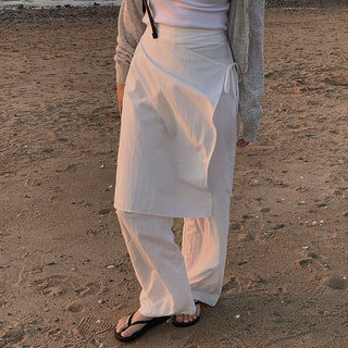 Wrap Apron Wide Leg Pants