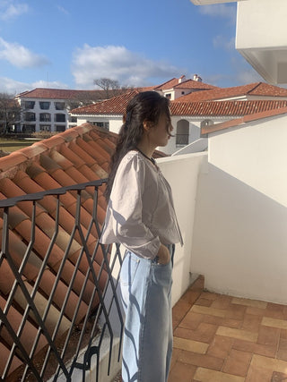 Lace Collar Puff Sleeve Shirt