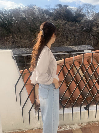 Lace Collar Puff Sleeve Shirt