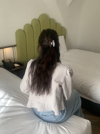 Lace Collar Puff Sleeve Shirt