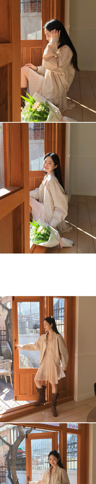 V-Neck Floral Slim Dress