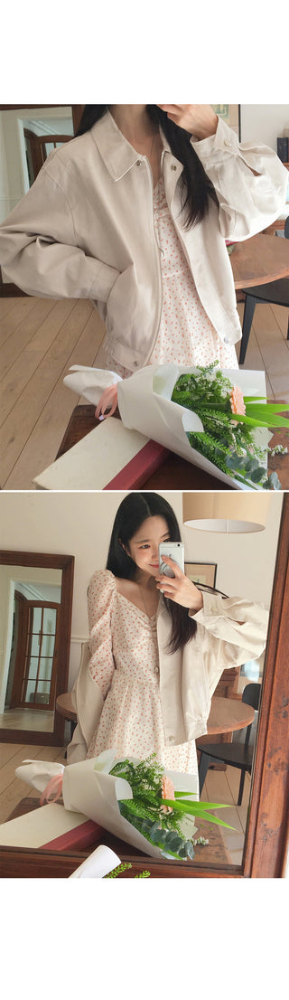 V-Neck Floral Slim Dress