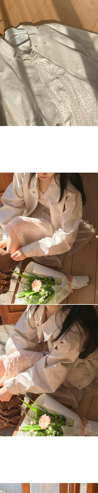 V-Neck Floral Slim Dress