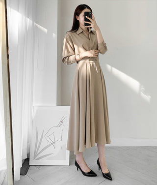 Collar Long Dress