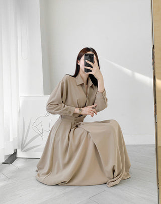 Collar Long Dress