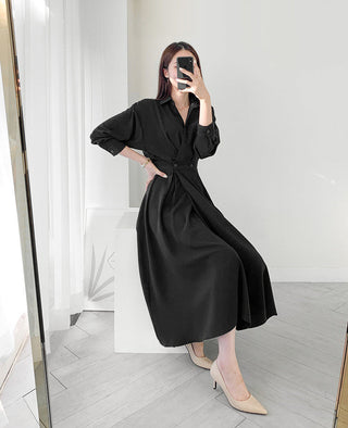 Collar Long Dress