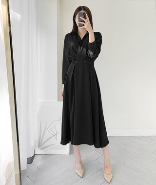 Collar Long Dress