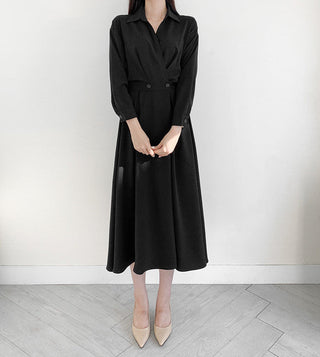 Collar Long Dress