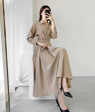 Collar Long Dress