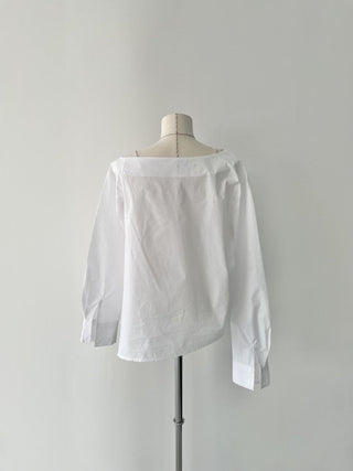 Oblique Shoulder Wide Leg Skirt