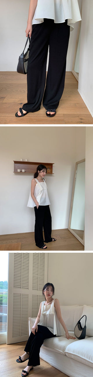 Lace Stitching Ribbon Tops