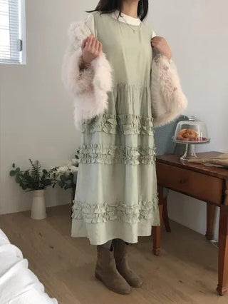 Pleated Wooden Ear Dress