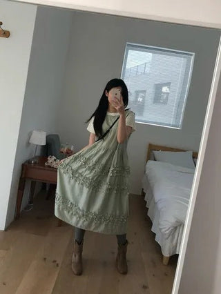 Pleated Wooden Ear Dress