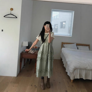 Pleated Wooden Ear Dress