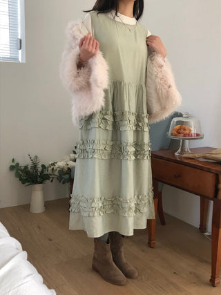 Pleated Wooden Ear Dress