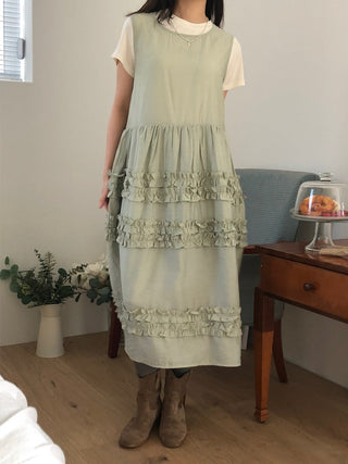 Pleated Wooden Ear Dress