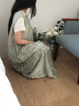 Pleated Wooden Ear Dress