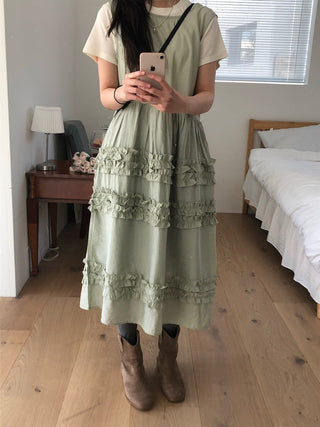 Pleated Wooden Ear Dress