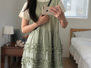 Pleated Wooden Ear Dress
