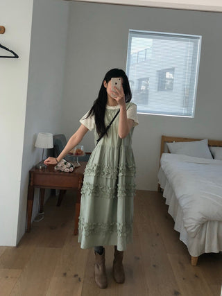 Pleated Wooden Ear Dress