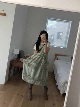 Pleated Wooden Ear Dress