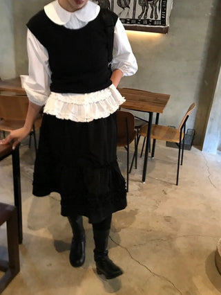 Doll Collar Puff Sleeve Shirt