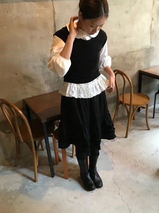 Doll Collar Puff Sleeve Shirt