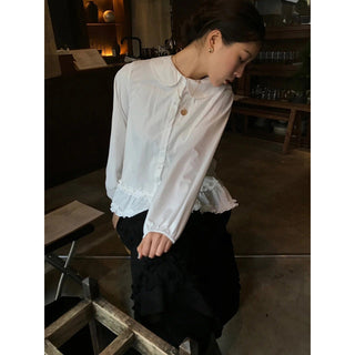 Doll Collar Puff Sleeve Shirt
