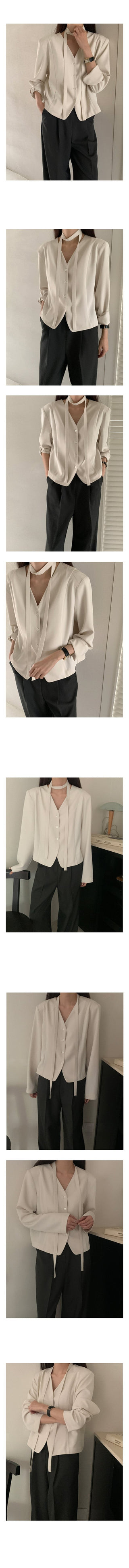 V-Neck Lace Up Long Sleeve Coat