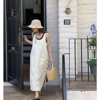 Split Denim Tops Dress